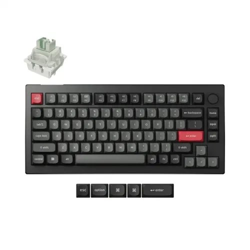 KeychronC75HE8KC75H-M1-USHallEffectKeyboardRGBMagneticSwitchBlack75USLayout