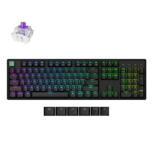 KeychronK10HEK10H-J1Shine-ThroughWirelessMagneticHallEffectRGBKeyboard100USLayout