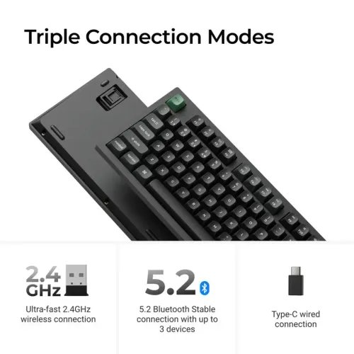 KeychronK10UltraK10U-H3ZMKWireless8KMechanicalKeyboardBrownSwitchHot-Swap100UsLay