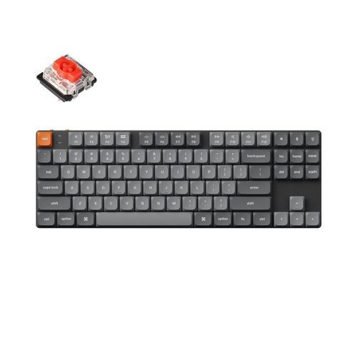 KeychronK1MaxK1M-H1ANSI80TKLBlackFullAssembledRedSwitchRGBHot-SwapWiredLowProfile