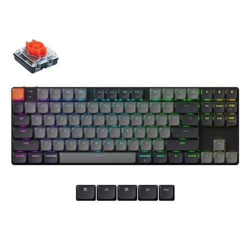 KeychronK1V6K1X-B1QMKWirelessMechanicalKeyboardRedSwitchRGB80USLayout