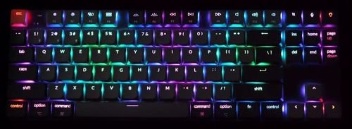 KeychronK1V6K1X-B1QMKWirelessMechanicalKeyboardRedSwitchRGB80USLayout