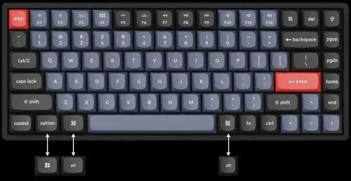 KeychronK2ProK2P-J3QMKVIAWirelessMechanicalKeyboard-BrownSwitchHot-SwappableUSLayout