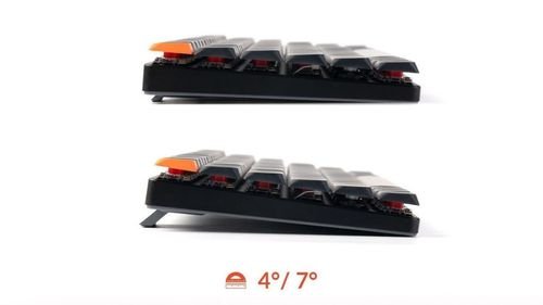 KeychronK3V3K3X-B1QMKWirelessMechanicalKeyboardRedSwitchRGB75USLayout