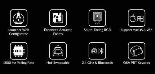 KeychronK8MaxK8M-B4QMKWirelessMechanicalKeyboardBananaSwitchRGB80USLayout