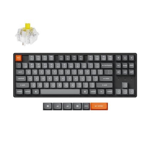 KeychronK8MaxK8M-J4QMKWirelessMechanicalKeyboardBananaSw.HotSwapRGB80US