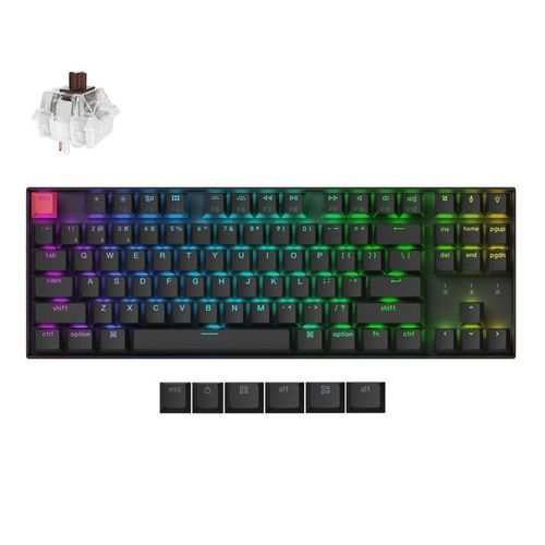 KeychronK8V2K8X-H3QMKWirelessMechanicalKeyboardBrownSwitchHotSwapRGB80USLayout