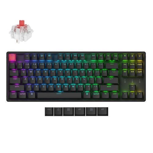 KeychronK8V2K8X-J1QMKWirelessMechanicalKeyboardRedSwitchHotSwapRGB80USLayAluminum