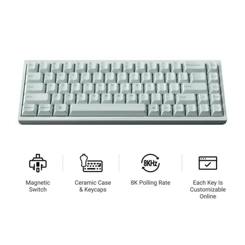 KeychronQ16HEQ16HW-L1QMKCeramicCustomHallEffectKeyboardRGBLimeSwitch65USGreen