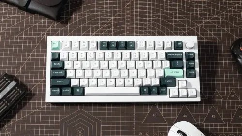 Keychron Q1 HE Q1H-P1 QMK White Wireless Custom Hall Effect Keyboard Purple Switch US Layout