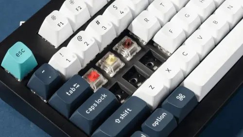 KeychronQ5MaxQ5M-P1QMKVIAWirelessCustomMechanicalWhiteKeyboard-RedSwitchUSLayout