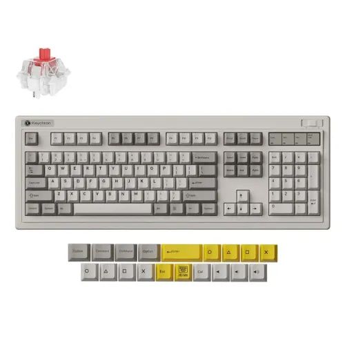 KeychronR6R6-M1QMKWirelessMechanicalKeyboardRedSwitchHot-SwapRGB100USRetro