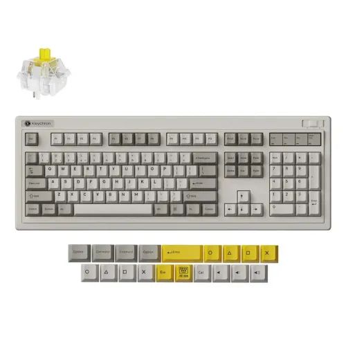 KeychronR6R6-M4QMKWirelessMechanicalKeyboardBananaSwitchHot-SwapRGB100USRetro
