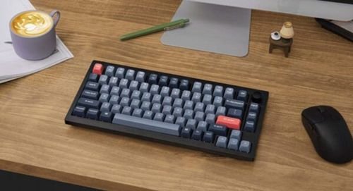 KeychronV1MaxV1M-D4QMKVIAWirelessCustomMechanicalKeyboardBananaSwitchRGB75US