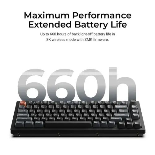 KeychronV1UltraV1U-D4QMKVIA8KWirelessCustomMechanicalKeyboardBananaSwitchRGB75US