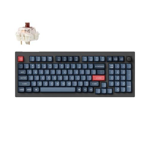 KeychronV5MaxQMKVIAV5M-D3WirelessBT24WiredCustomMechanicalKeyboardBrownSw.96US