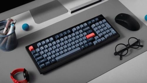 KeychronV5MaxQMKVIAV5M-D3WirelessBT24WiredCustomMechanicalKeyboardBrownSw.96US