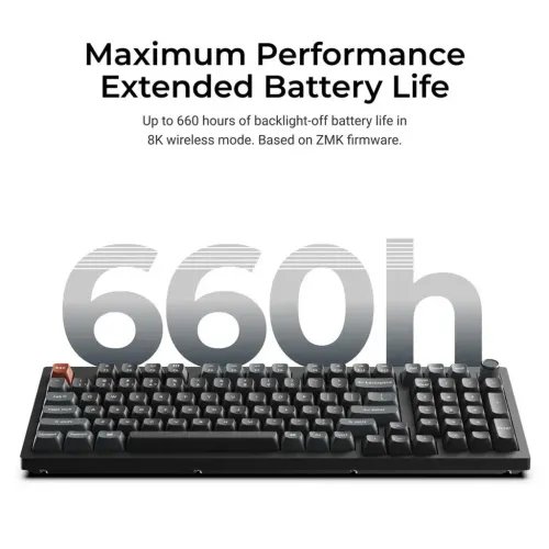 KeychronV5UltraV5U-D4QMKVIA8KWirelessCustomMechanicalKeyboardBananaSwitchRGB96US