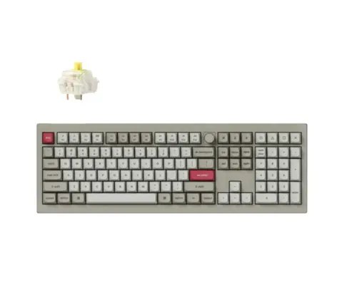 KeychronV6MaxRetroV6M-R4QMKVIABT24WiredCustomMechanicalKeyboardBananaSwitch100