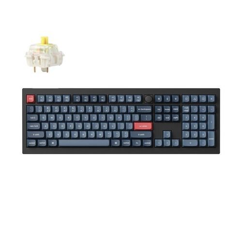 KeychronV6MaxV6M-D4QMKVIAWirelessBT24WiredCustomMechanicalKeyboardBananaSwitch100