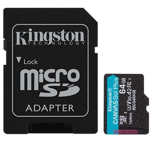 KingstonCanvasGoPlusG464GBmicroSDXCadapter