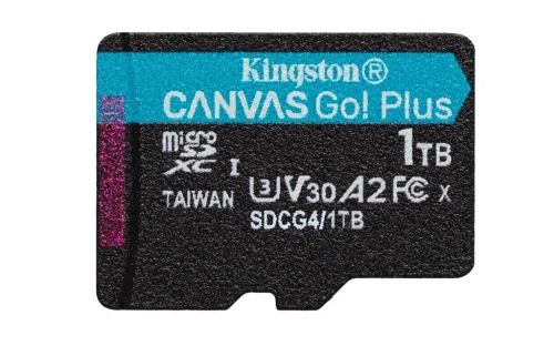 KingstonTechnology1TBmicroSDXCCanvasGoPlusGen4200MBsA2U3V30CardAdapter