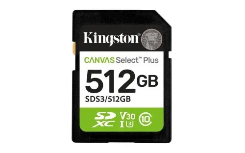KingstonTechnology512GBSDXCCanvasSelectPlusGen3150MBsC10UHS-IU3V30