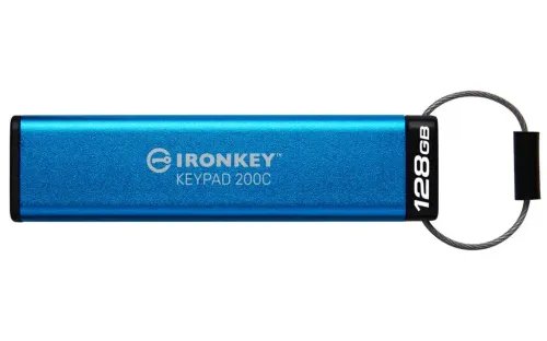 KingstonTechnologyIronKey128GBUSB-CKeypad200CFIPS140-3Lvl3PendingAES-256
