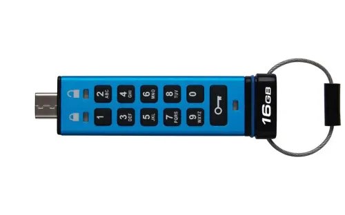 KingstonTechnologyIronKey16GBUSB-CKeypad200CFIPS140-3Lvl3PendingAES-256