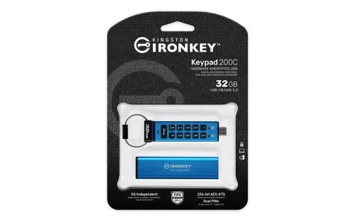 KingstonTechnologyIronKey32GBUSB-CKeypad200CFIPS140-3Lvl3PendingAES-256