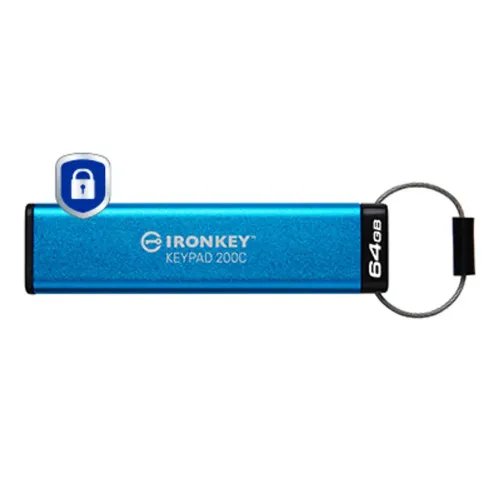 KingstonTechnologyIronKey64GBUSB-CKeypad200CFIPS140-3Lvl3PendingAES-256