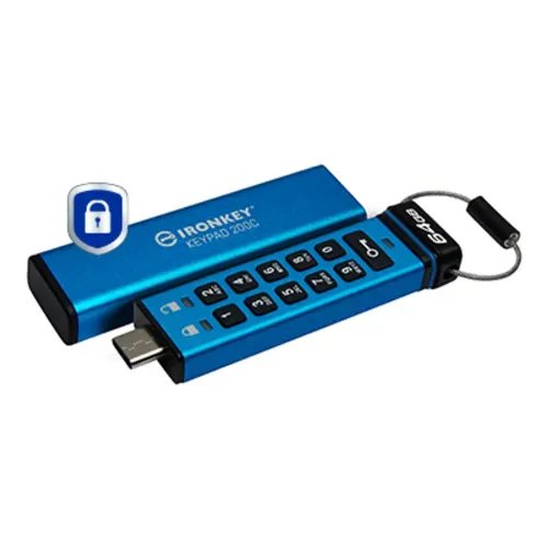 KingstonTechnologyIronKey64GBUSB-CKeypad200CFIPS140-3Lvl3PendingAES-256