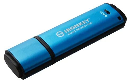 KingstonTechnologyIronKey64GBUSB-CVaultPrivacy50CAES-256EncryptedFIPS197