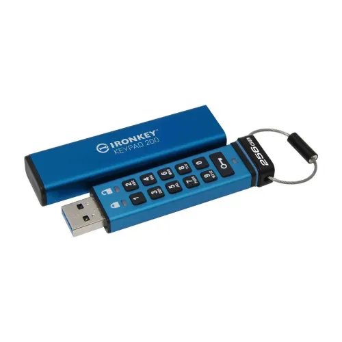 KingstonTechnologyIronKeyKeypad200USBflashdrive256GBUSBType-A3.2Gen13.1Gen1Blue