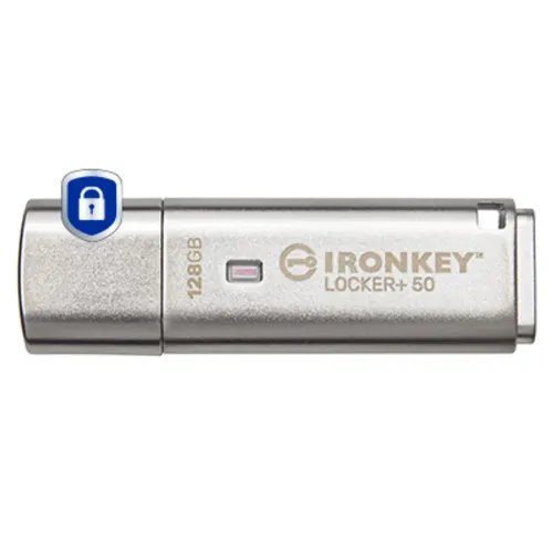 KingstonTechnologyIronKeyLocker50USBflashdrive128GBUSBType-A3.2Gen13.1Gen1Silver