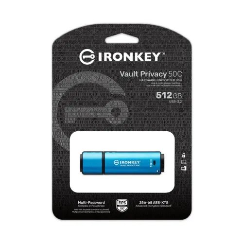 KingstonTechnologyIronKeyVP50USBflashdrive512GBUSBType-C3.2Gen13.1Gen1BlackBlue