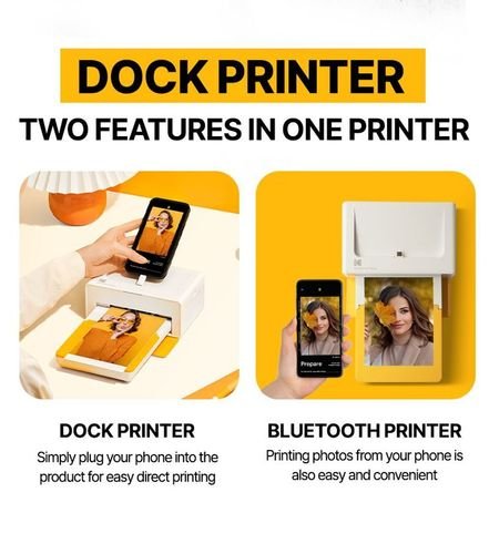 KodakDockPlus4PASSWirelessSmarphonePhotoPrinter10x15cmAccessoryPackagewith10Shee
