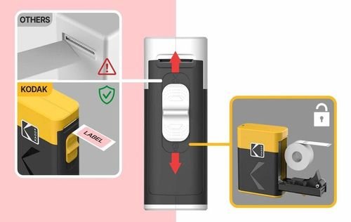 KodakLabelERAM50LabelMakerMachineYellowLabelPrinterwith1RollStickerLabel
