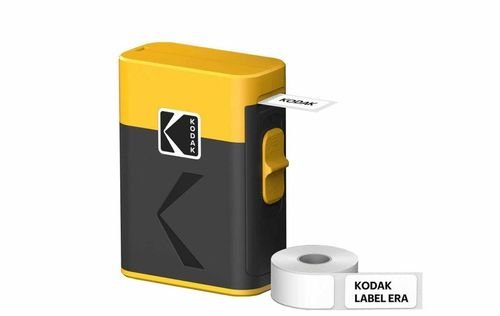 KodakLabelERAM50LabelMakerMachineYellowLabelPrinterwith1RollStickerLabel