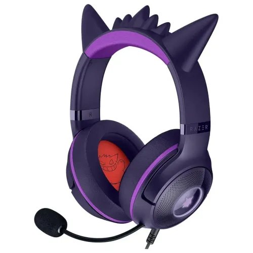 KrakenKittyV2GengarPokemonEd.RGBUSB7.1GamingHeadsetPurpleEarsPCPS5SWITCH