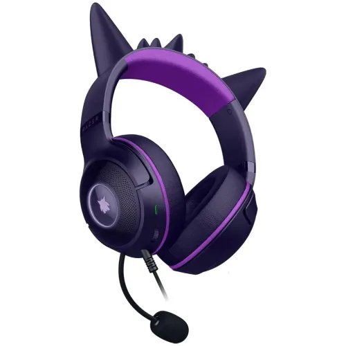 KrakenKittyV2GengarPokemonEd.RGBUSB7.1GamingHeadsetPurpleEarsPCPS5SWITCH