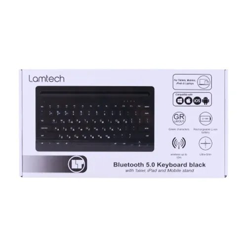 LAMTECHBT5.0KEYBOARDWITHIPADANDMOBILESTANDBLACK