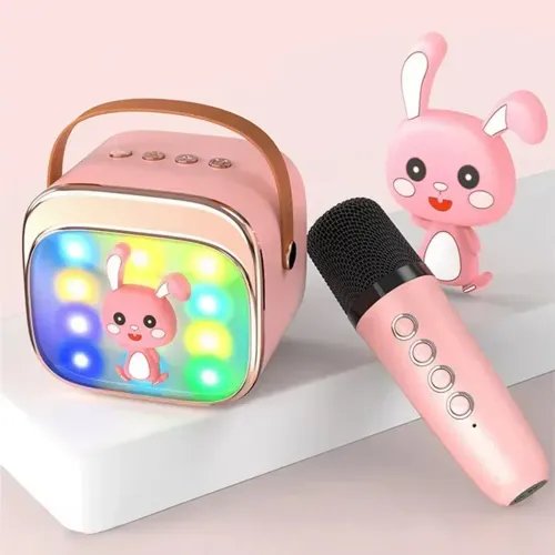 LAMTECHBT5.4RGBKIDKARAOKESPEAKERPINKWITHMICHOPPEE