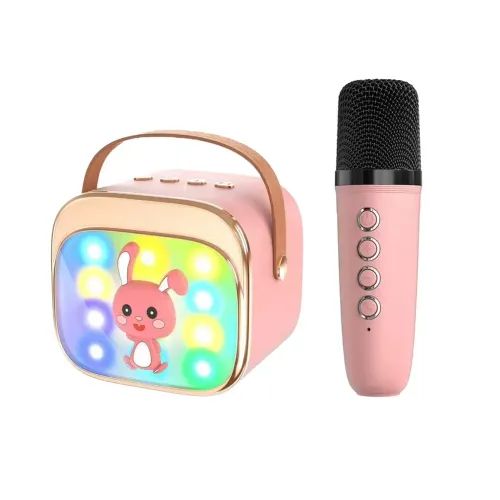 LAMTECHBT5.4RGBKIDKARAOKESPEAKERPINKWITHMICHOPPEE