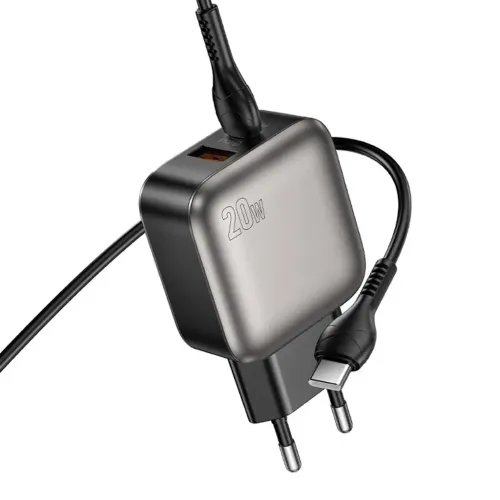 LAMTECHDUALPORTQC3.0CHARGERSETPD20WWITHTYPE-CTOTYPE-CCABLE60W1MGREY