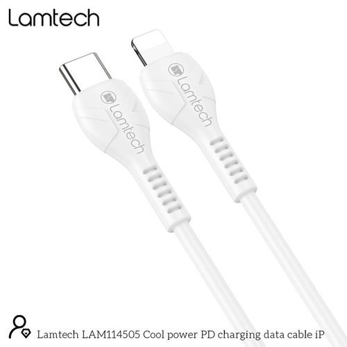 LAMTECHFASTCHARGINGANDDATACABLETYPE-CTOLIGHTNING1M27WWHITE