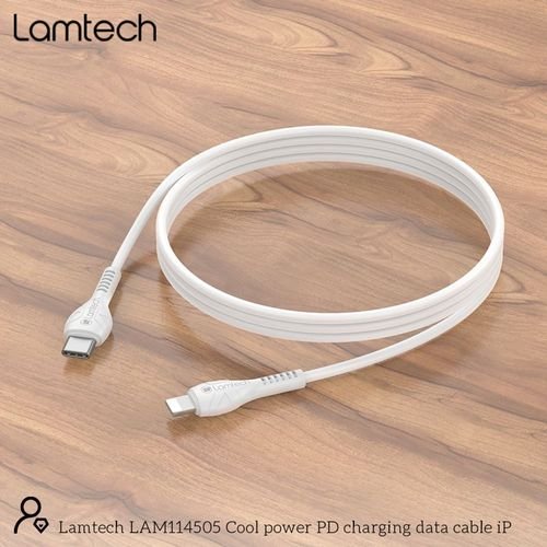 LAMTECHFASTCHARGINGANDDATACABLETYPE-CTOLIGHTNING1M27WWHITE