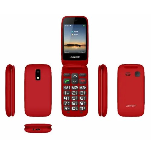 LAMTECHFLIPPHONE2.8DISPLAYWITHBTFMRADIOSOS1400mAhGRMENUFLIP-XRED