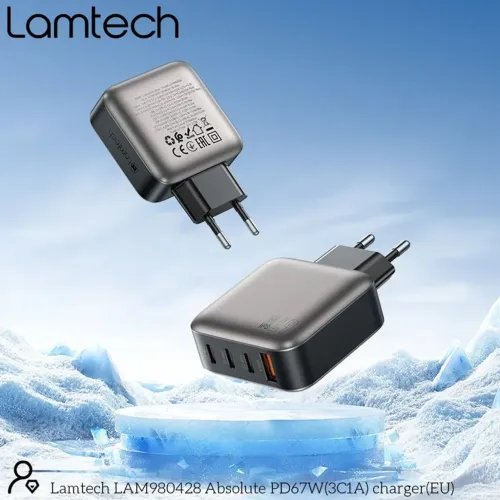 LAMTECHFOURPORTSGaNCHARGERPD67WGREY