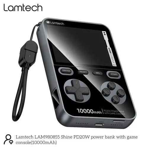 LAMTECHGAMECONSOLEPOWERBANK10000MAHBLACK